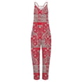 thumbnail image 6 of pstuiky Jumpsuits for Women Dressy, Women's Sleeveless Spaghetti Straps Jumpsuits Printed Loose Casual Adjustable Spaghetti Strap Jumpsuits Stretchy Wide Leg Rompers with Two Pockets, 6 of 6