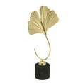 thumbnail image 2 of Adornos de Hojas de Ginkgo, Escultura de Hojas de Metal de Tamamo Pequeño Detalla exquisitos Dorados Con Base de Madera para la Oficina, 2 of 7