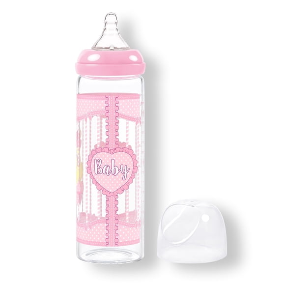 LittleForBig Adult Bottle Ultra Printed Specialty Oversized Glass Feeding Blushing Baby Pattern