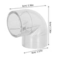 thumbnail image 2 of unbranded 4Ud Conector Ángulo Acuarios Acrílico Transparente Para Tubería De Agua 90, 2 of 7