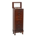 thumbnail image 7 of Veryke Wooden Jewelry Cabinet Armoire Box Storage Chest Stand Organizer with Swing Door Necklace Hooks, 7 of 7