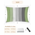 thumbnail image 6 of Sun Shade Sail 14x18Ft Retro Farmhouse Sage Green and Brown Ombre Wood Grain Uv Block Sunshade Canopy Outdoor Shade Cover Rectangle Shade Cloth For Patio Garden Yard Deck Pergola, 6 of 6