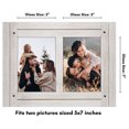 thumbnail image 2 of Americanflat Dual Rustic Photo Frame - 5" x 7" - Aspen White, 2 of 8