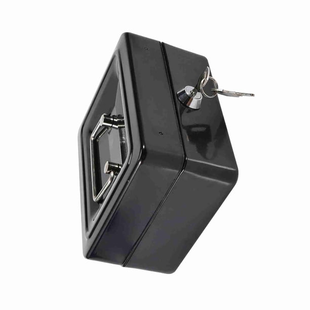 Mini Caja De Seguridad Portátil De Hierro Para Dinero En Efectivo, Caja Fuerte Para Joyería Con Cerradura, Para El Hogar, Oficina Y Viajes