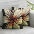 thumbnail image 3 of nygtbtfer Home Decoration Pillowcase Cover Green White Magnolia Floral Decorative Custom Pillow case Cushion Fashion Chic Double Sided Printed Design Square Size  White, 3 of 7