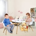 thumbnail image 4 of Gymax 3 Piece Kids Round Table Chair Set with 2 Arm Chairs White, 4 of 10
