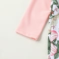 thumbnail image 6 of Happy Town Toddler Baby Girl Floral Swimsuit Long Sleeve One-Piece Rash Guard Bathing Suit with Hat, 6 of 8