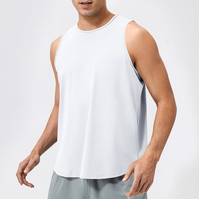 pstuiky Camiseta sin mangas para hombre, Camiseta deportiva transpirable de color sólido sin mangas para hombre Camisas de hombre l