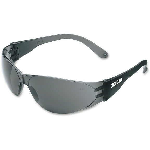 Crews, MCSCRWCL112, Checklite Gray Lens Safety Glasses, 1 Each, Gray Lens,Smoke Temple