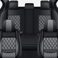 thumbnail image 2 of Car Seat Covers Full Set for Car Seat Covers Custom Fit for Ford Ranger 2019-2025 2 Rows 5-Seat Set Faux Leather Seat Covers Waterproof Car Seat Protector (5-Seat Set, Black&Gray), 2 of 8