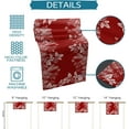 thumbnail image 6 of Red Christmas Table Runner, Floral Pine Leaf Xmas Balls Cotton Linen Tablecloth Holiday Farmhouse Table Decor for Home,Kitchen,Dining Room,Indoor,Outdoor,Small 13X36 Inches White Winter Holidays, 6 of 7