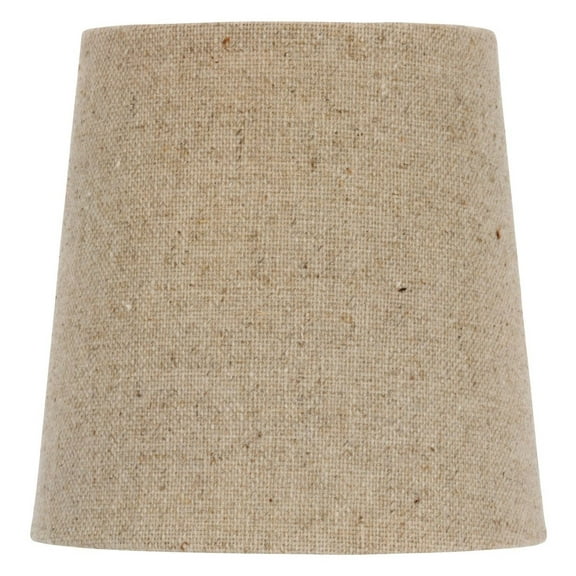 Chandelier Lamp Shade Clip on Shade 5 Inch Beige Linen Retro Drum Clips Onto Bulb