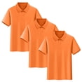 thumbnail image 1 of Odeerbi Camisas de Manga Corta de Niños de 3 Paquetes Colores Sólidos Transpirables de Algodón Uniforme de La Escuela Tops Para 3-17 Años Adolescente, 1 of 9
