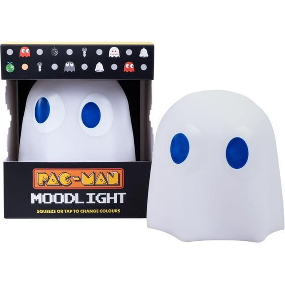 Pac-Man Color Changing Ghost Mood Light. Touch & Squeeze Sensitive 3D Silicone Lamp. 3.9in Tall. Officially Licensed Pac-Man Merchandise.