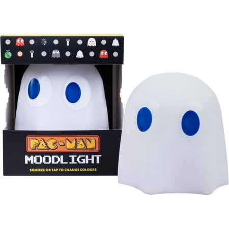 Pac-Man Color Changing Ghost Mood Light. Touch & Squeeze Sensitive 3D Silicone Lamp. 3.9in Tall. Officially Licensed Pac-Man Merchandise.