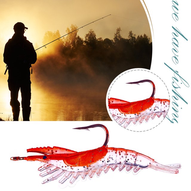 HENGJIA 5pcs 6cm 3g Jig Señuelo Suave Simulación Pesca Camarones Cebo Aparejos (B) Ehuebsd Para estrenar
