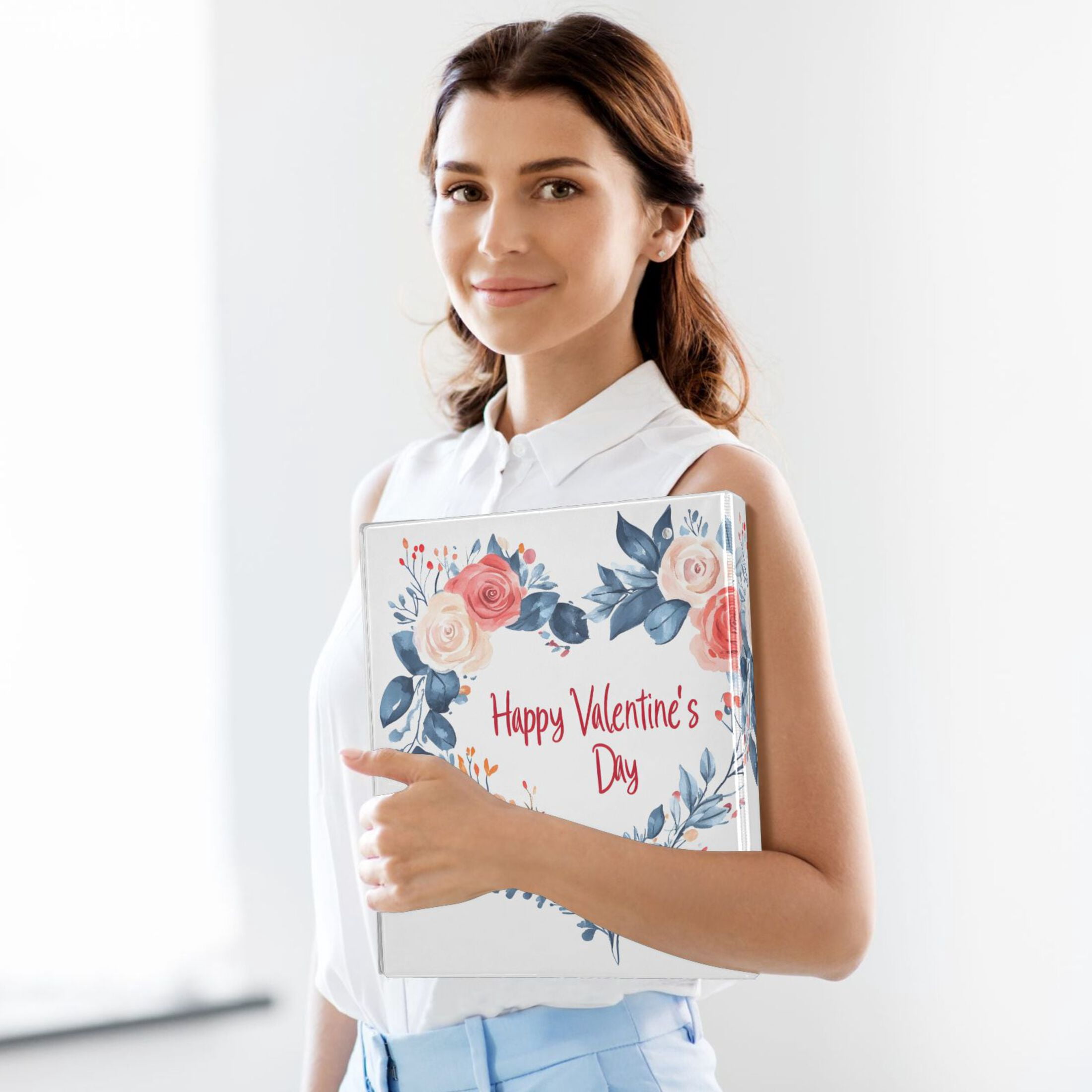joogoo Valentine Day-a5 Hardcover 3 Ring Binder 1.5" Round Rings Interior Pockets Binders Organizer 2 Pack