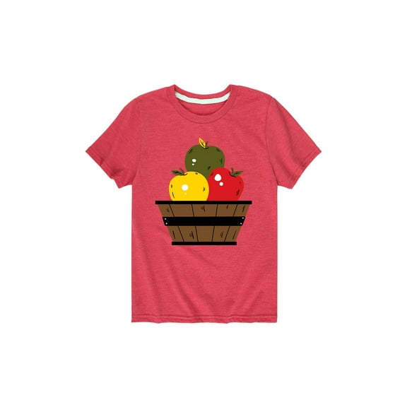 Instant Message - Apple Picking Basket - Youth Short Sleeve Tee