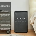 thumbnail image 2 of DOKEHOM 25-Inches Slim Laundry Basket on Wheels, Collapsible Rolling Laundry Hamper, Foldable Narrow Corner Clothes Storage Bins (Grey), 2 of 9