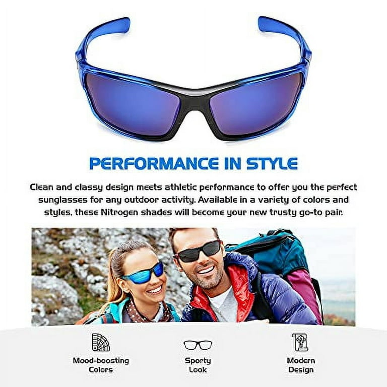 Polarized Wrap Around Sport Sunglasses for Men Women - UV400
