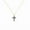 Yellow, variant on Pure Elegance Christian Cross Round Blue Sapphire Stone 925 Silver 14K Yellow Gold Over Pendant Necklace For Women