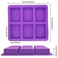 thumbnail image 4 of 2 moldes de silicona para jabón, 6 cavidades, molde de silicona ovalado y rectangular, molde para tartas, molde de jabón artesanal, molde para tartas, molde para galletas, chocolate, bandeja para, 4 of 8