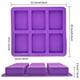 thumbnail image 4 of Molde de jabón ovalado de seis conexiones rojo rosa + molde de jabón rectangular de seis conexiones púrpura Xemadio 2033831-2, 4 of 9