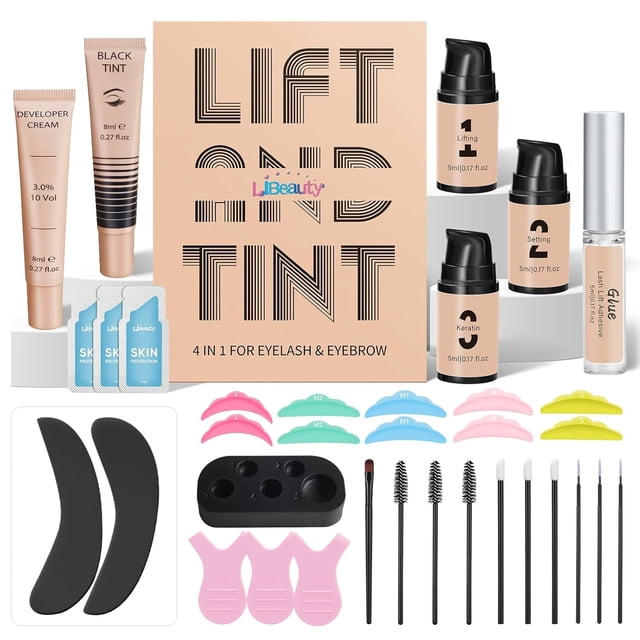 Kit de estiramiento y coloración de pestañas Libeauty Brow Lamination Black