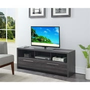Meuble TV Newport Marbella 60 pouces avec armoires et étagères au fini bois gris