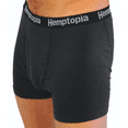 thumbnail image 2 of Hemptopia, Men Hemp Boxer Briefs, Single Pack, All Natural, Medium, Black, 2 of 6