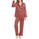 thumbnail image 2 of Pijama Prolriy para mujer, conjunto de manga larga con botones, ropa de dormir suave, ligera, cómoda, pantalones largos, ropa de estar en casa, conjuntos de pijama para mujer, conjuntos de estar para, 2 of 5