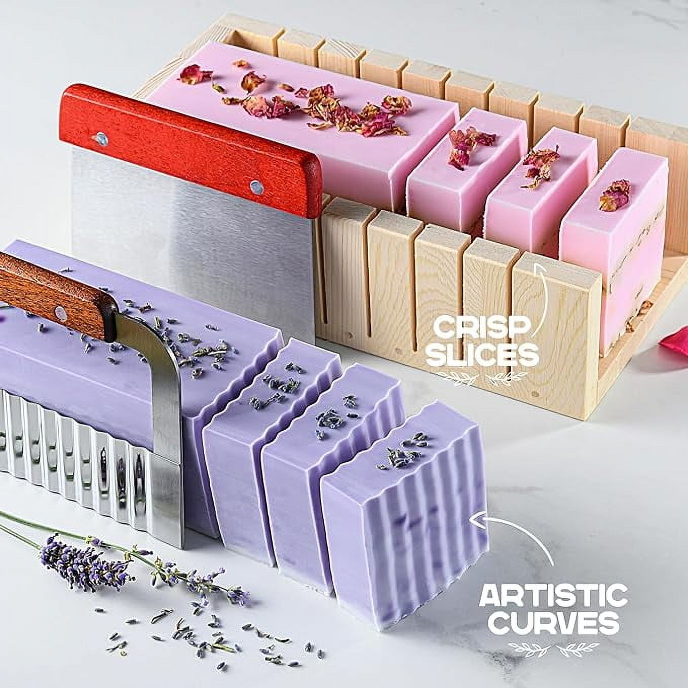 Soap Making Kit with Melt & Pour Base, Cutting Box, Molds, Fragrances - For Adults & Kids by Prime Creations