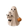 thumbnail image 2 of PoyoKee Halloween Patchwork Ghost, Vintage Ghost with Pumpkin Basket Halloween Decorations, Cute Stuff Figurines Fall Decor for Mantel Shelf Entryway, 2 of 7