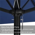 thumbnail image 4 of Topeakmart 15ft Patio Parasol Triple-size Canopy with Crank, Navy Blue, 4 of 9