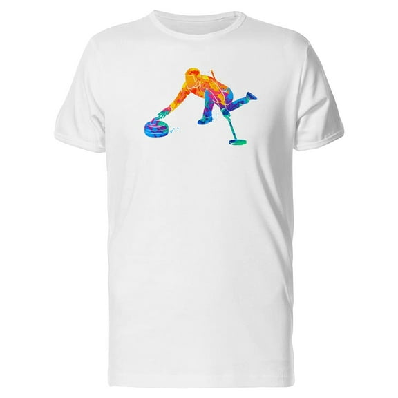 Curling Game Waterpainted T-Shirt Men -Image by Shutterstock, Male XX-Large