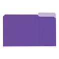 thumbnail image 2 of Universal 10525 Colored File Folders- 1/3 Cut- One-Ply Top Tab- Legal- Violet/Lt Violet- 100/Box, 2 of 4