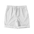 thumbnail image 4 of Mens Retro Corduroy Shorts Summer Casual Adjustable Elastic Waist Solid Color Comfortable Trousers with Pockets White M, 4 of 4