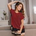 thumbnail image 3 of Fotbe Minimalist Romantic Dinner Bata de Dormir para Mujer con Estampado, Camisón de Algodón de Manga Corta, Ropa de Dormir Casual, 3 of 6