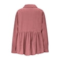 thumbnail image 4 of ShomPort Womens Casual Shirt Jacket Corduroy Dressy Loose Lapel Collar Button down Lightweight Cardigans Shackets, 4 of 7