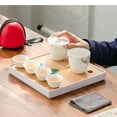 thumbnail image 4 of Travel Tea Set One Pot Four Cups White Porcelain Tea Utensils Ceramics Kung Fu Tea Set Portable Storage Bag Tea Pot And Cup Set, 4 of 6
