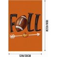 thumbnail image 2 of Fall Football Garden Flag 12x18 Inch Double Sided Seasonal Pumpkin Autumn Sports Game Day Small Burlap Garden Flags for Porch, Patio, Lawn, Farmhouse, Holiday Decorations, 2 of 6