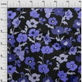 thumbnail image 3 of oneOone Cotton Jersey Medium Blue Fabric Floral Quilting Supplies Print Sewing Fabric By The Yard 58 Inch Wide, 3 of 4