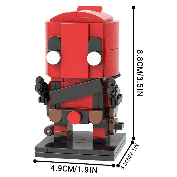 Marvel Deadpool Brick Mini Figure Building Block Compatible With Lego Brickheadz Deadpool Movie Desk Decor 125 Pieces