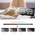 thumbnail image 4 of DOLITY Portable 6 Inch Digital LED Screen FM Radio Alarm Clock For Home Office Black Black White, 4 of 9
