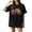Black, variant on Soccer Jersey for Women Crew Neck Y2k Summer Shirts Short Sleeve Casual Football 2026 Tshirt,Blue(L)