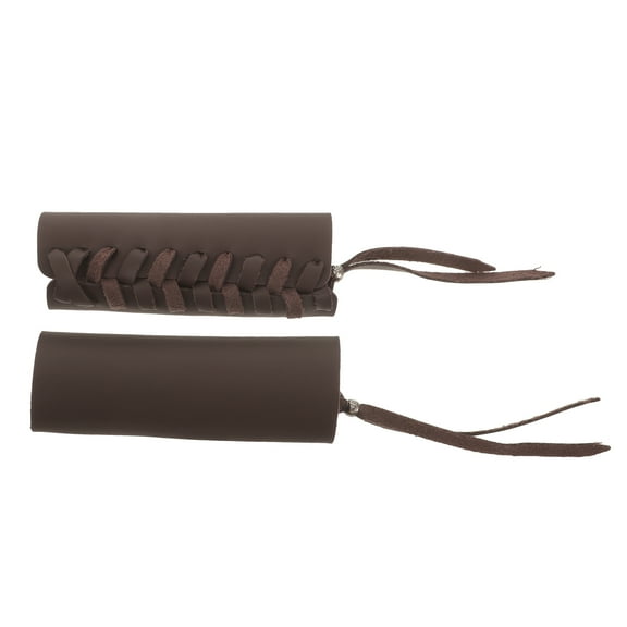 Weiweiguan 2pcs Motorcycle Handlebar Hand Grips Leather Motorcycle Grip Covers Wraps Nonslip Handlebar Grips