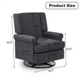 thumbnail image 2 of Swivel Glider Rocking Recliner, Nursery Glider Chair, Soothing Rocking Motion, Nursery Breastfeeding Maternity Chair for Living Room, Office, Bedroom, 2 of 7