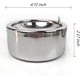 thumbnail image 2 of Cenicero de acero inoxidable con tapa, cenicero para cigarrillos para uso en interiores o exteriores, cenicero para fumadores, cenicero de escritorio para decoración de oficina en el hogar (plata) JAMW Sencillez, 2 of 5