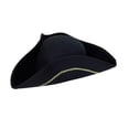 thumbnail image 3 of Sombrero pirata para fotos, accesorio decorativo para adultos, hombres y mujeres, ideal para cosplay y presentaciones. Negro, 3 of 8