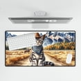 thumbnail image 4 of Welcome Fall Western Cowboy American Shorthair Enjoys Majestic Autumn Desk Mat Full Keyboard Mouse Pad Cat Lover Kitten Owner Gifts Large Mousepad - 01007, 4 of 5